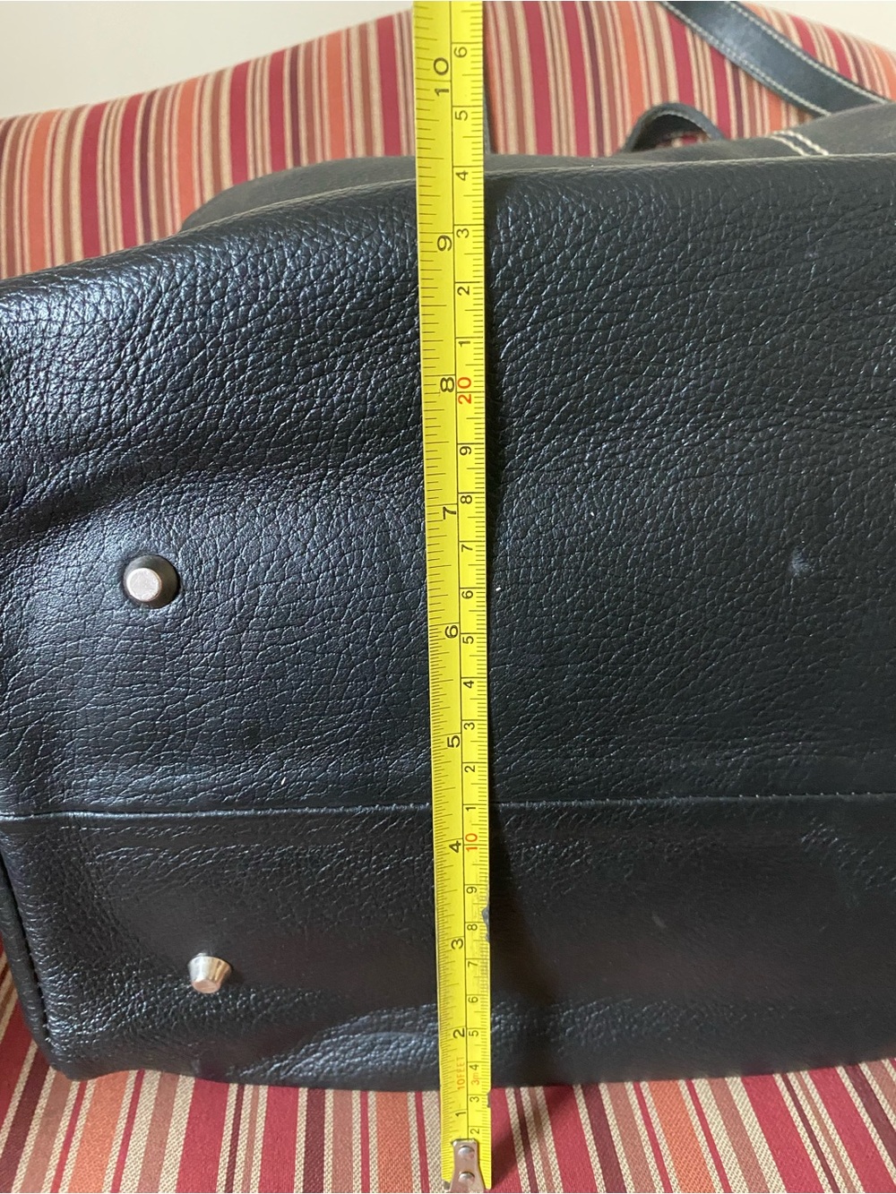 Roots vintage Black Leather Weekend Duffel Bag pebble leather - Picture 12 of 16